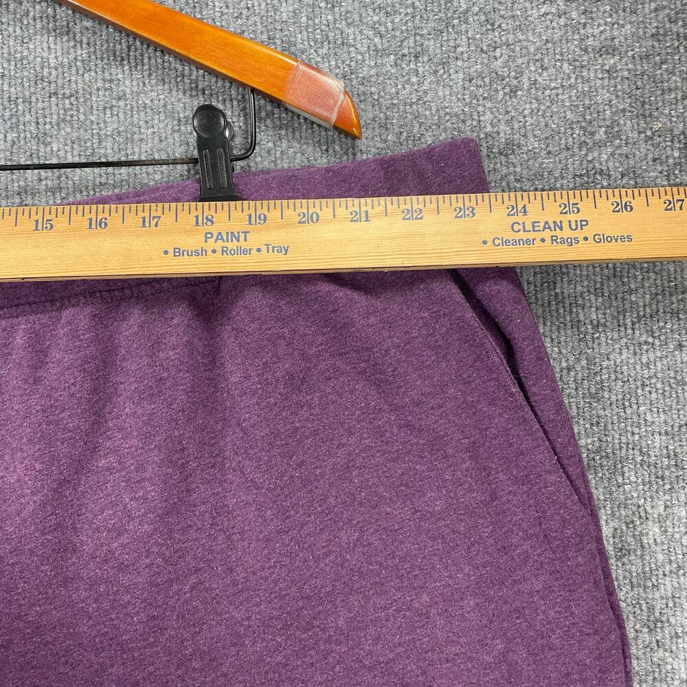 Logo Lounge Sweat Pants Women's Plus 3X Purple Drawstring Casual Stretch Relax - Picture 3 of 10